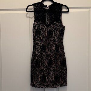 Dolce Vita black lace mini dress